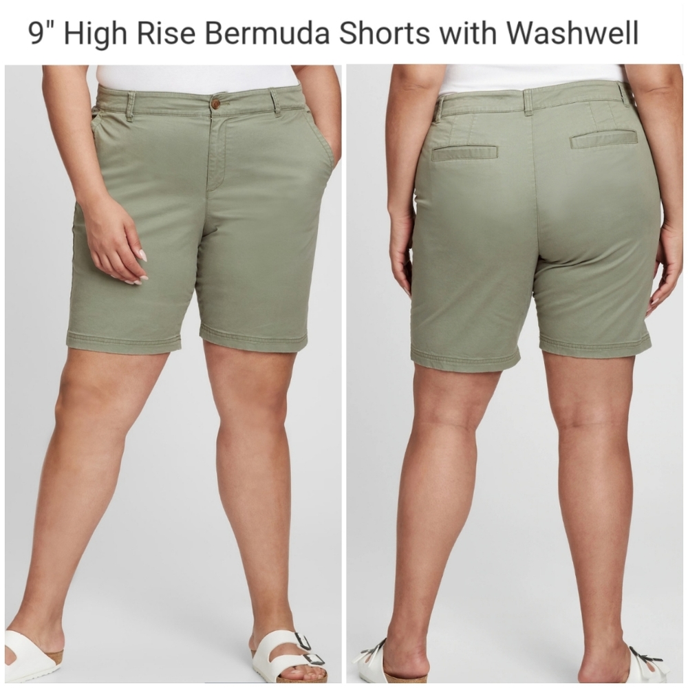 🥳FINAL PRICE👍🩳 NWT‼️ GAP brand 9" High Rise Bermuda Shorts